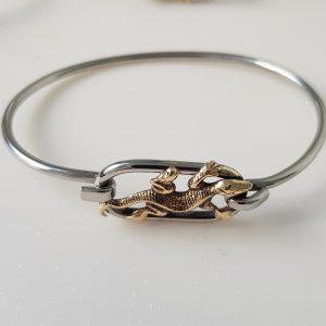 Lizard - Stainless Steel Bangle (Adult)